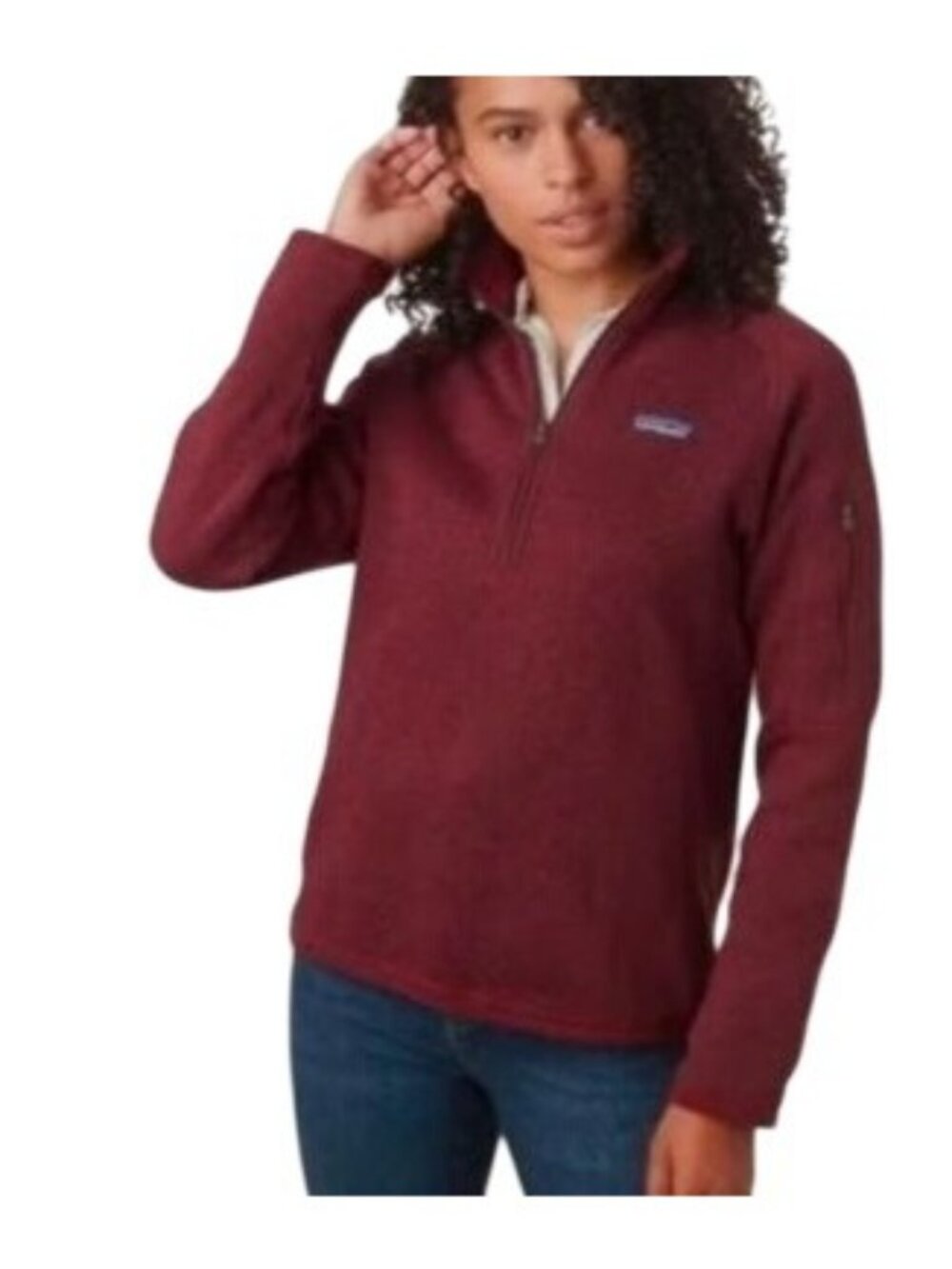 Patagonia® Worn Wear Sweater® Women's Medium Dark Ruby Better 1/4 Zip Fleece